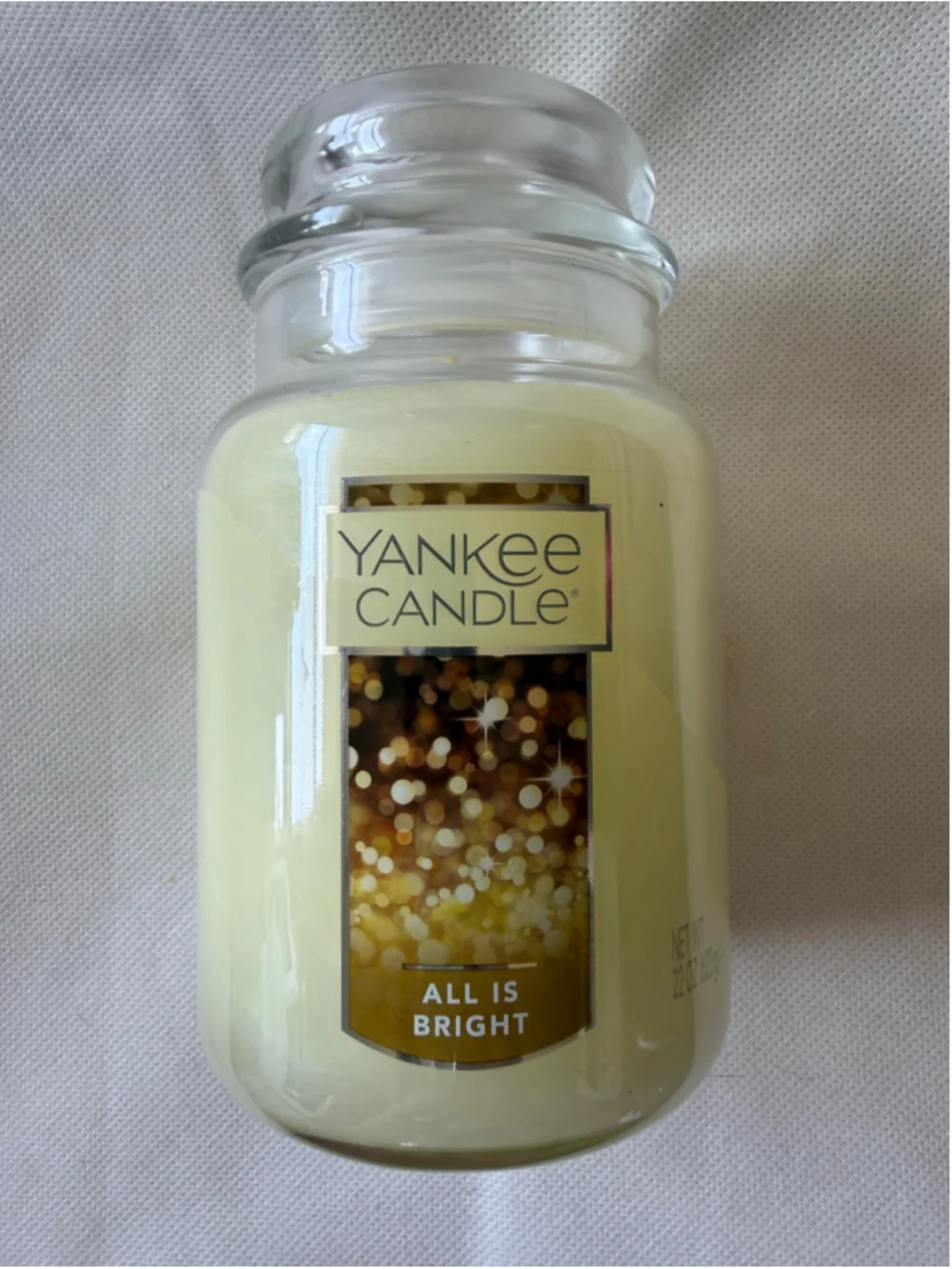 NEW Yankee Candle All Is Bright 22oz Large Jar Candle Housewarmer